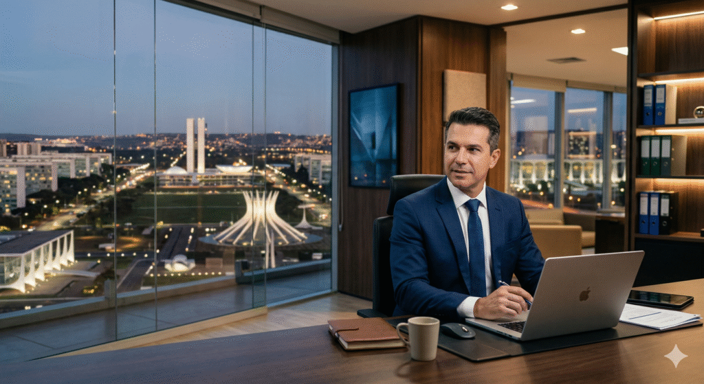 Empresário contratando Bradesco Saúde empresarial em Brasília